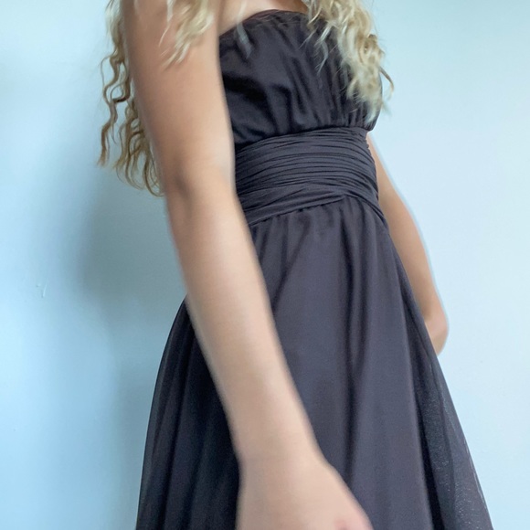 Brown strapless dress - Picture 2 of 3